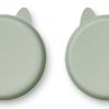 Mealtimes & Care Liewood Dinner Sets | Mae Plate - 2 Pack Rabbit Dusty Mint