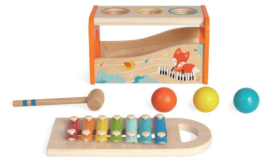 Toys & Play Gerrardo's Musical Instruments | 2 In 1 Musical Hammer Bench