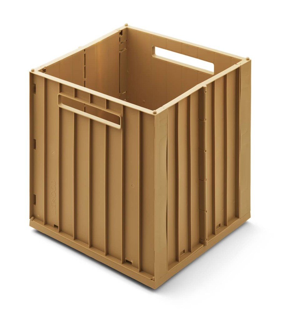 Nursery & Interior Liewood Crates | Elijah Storage Box With Lid - Golden Caramel