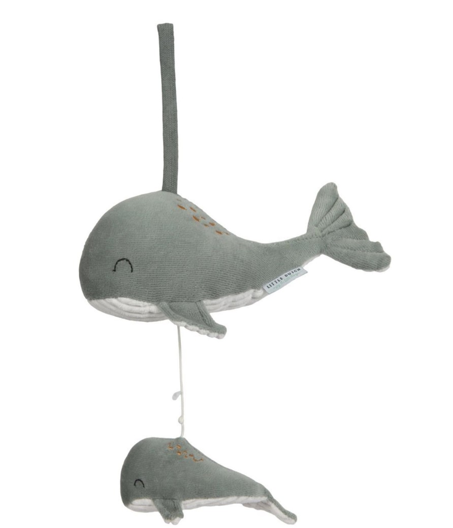 Nursery & Interior Little Dutch Mobiles | Music Box Whale Ocean Mint