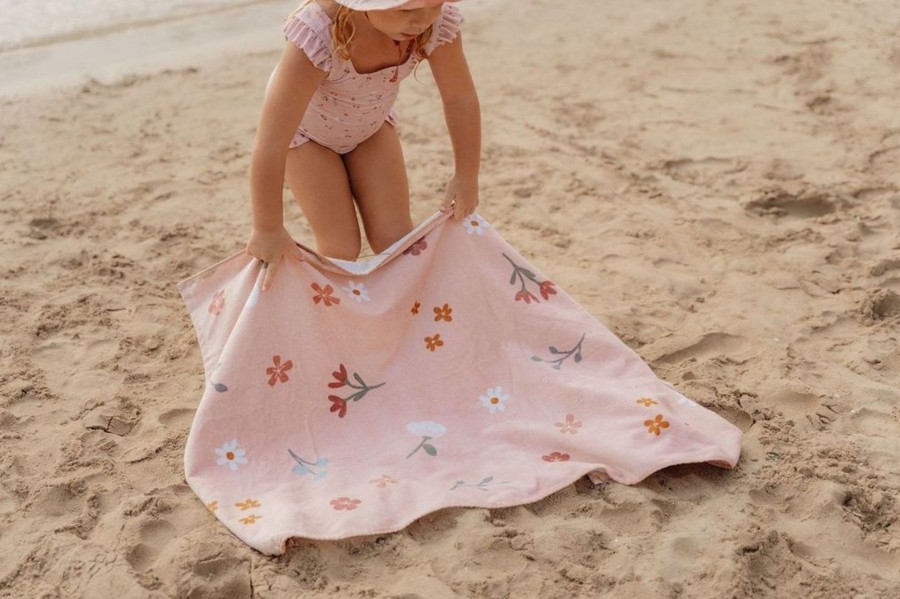 Outdoor Little Dutch Swim Towels & Ponchos | Beach Towel Little Pink Flowers