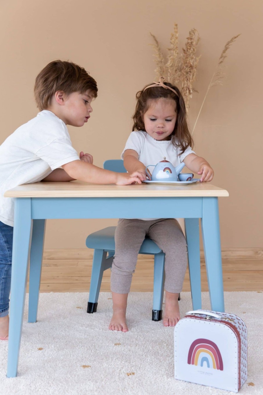 Nursery & Interior Little Dutch Tables & Chairs | Little Dutch Wooden Table - Blue