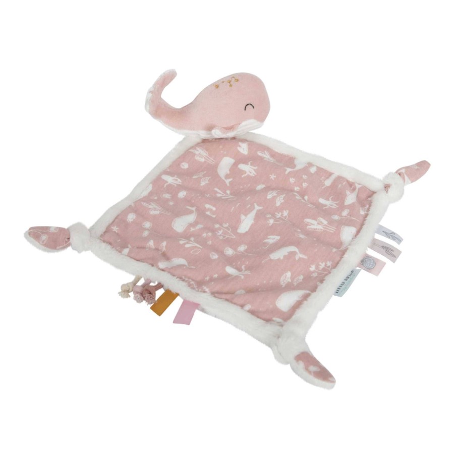 Mealtimes & Care Little Dutch Pram Accessories | Cuddle Cloth Whale Ocean Pink