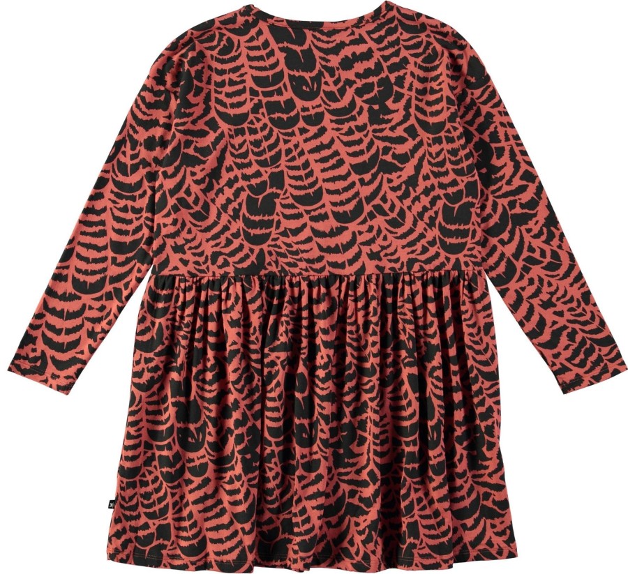 Clothing & Accessories Molo Girl 2-12 Years | Carly Graphic Feather Dress