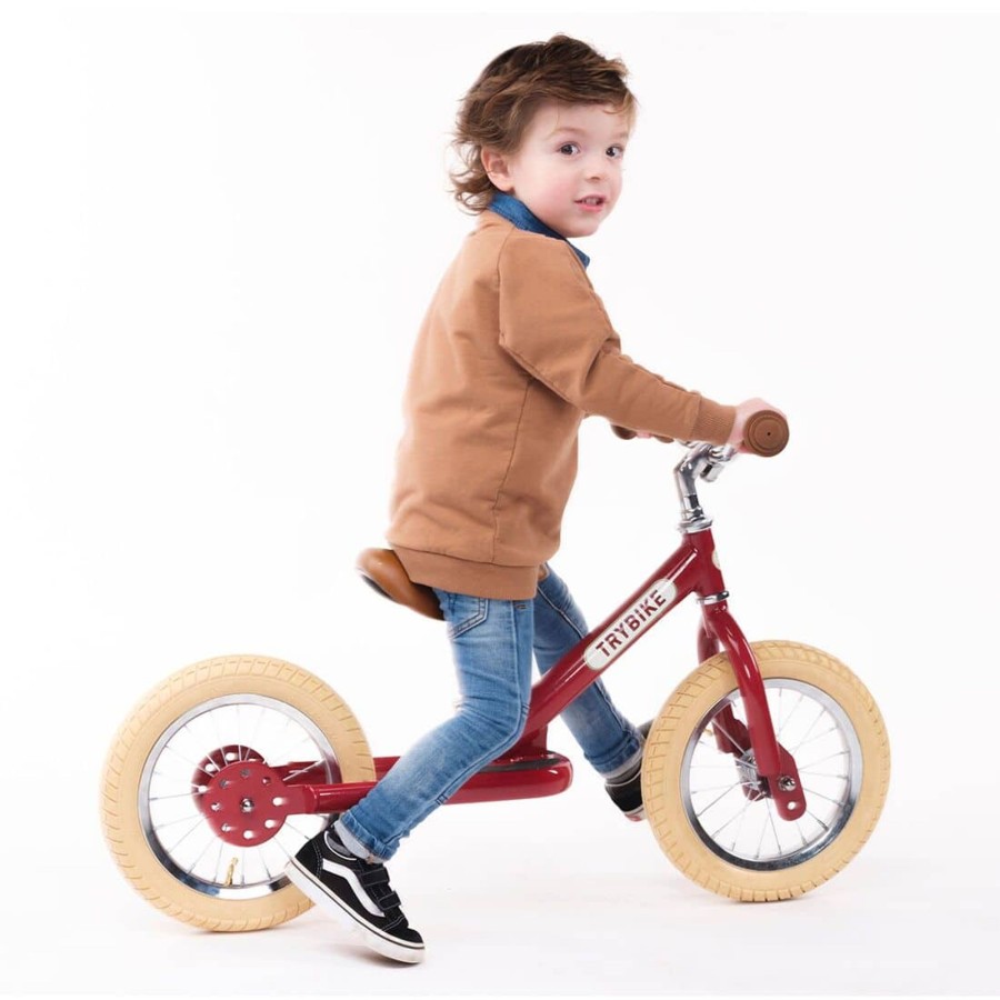 Outdoor Trybike Ride On | Trybike Balance Bike - Vintage Red