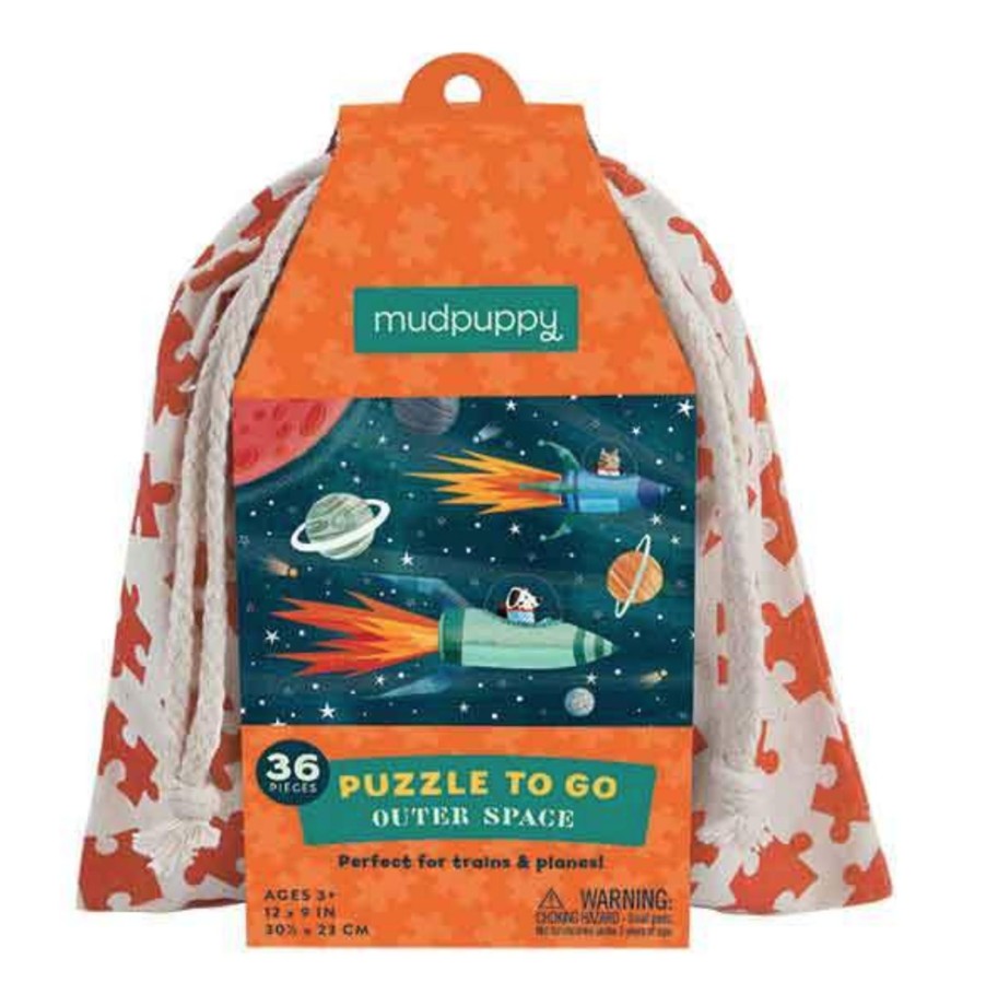 Toys & Play Mudpuppy Puzzles & Games | Space - Puzzle Of 36 Pieces In A Fabric Bag