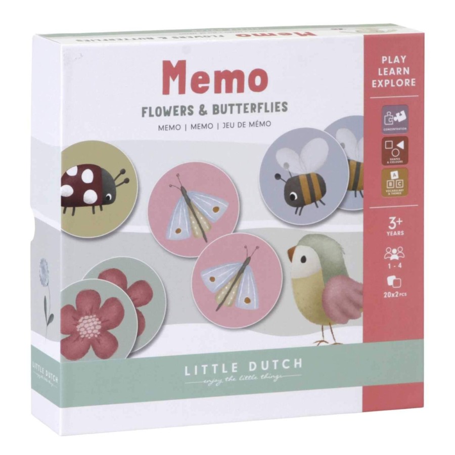 Toys & Play Little Dutch Puzzles & Games | Memo Flowers & Butterflies