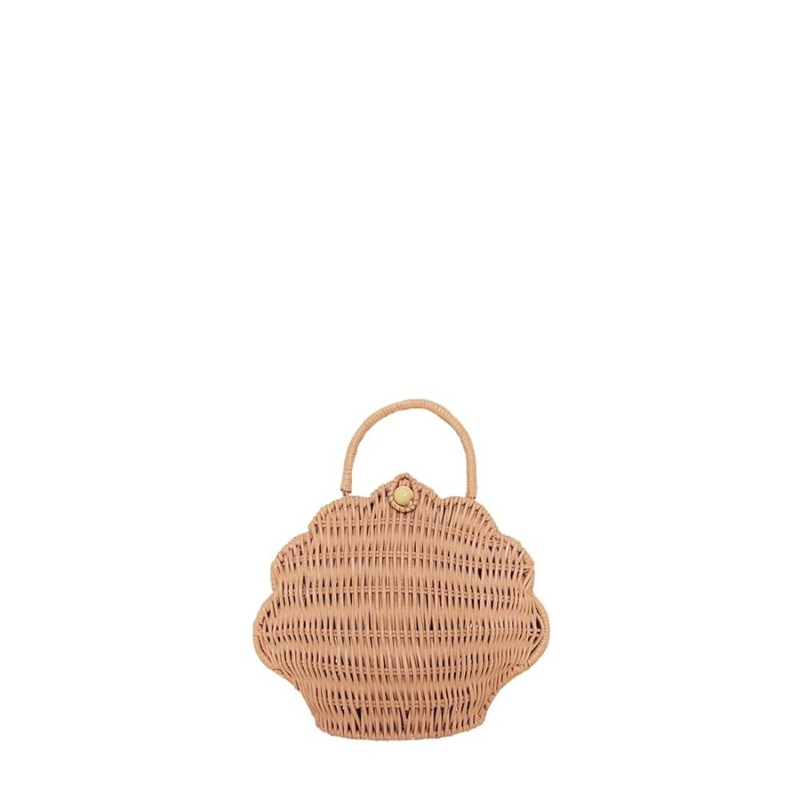 Outdoor Olli Ella Picnic Tupperware & Blankets | Rattan Shell Bag - Rose