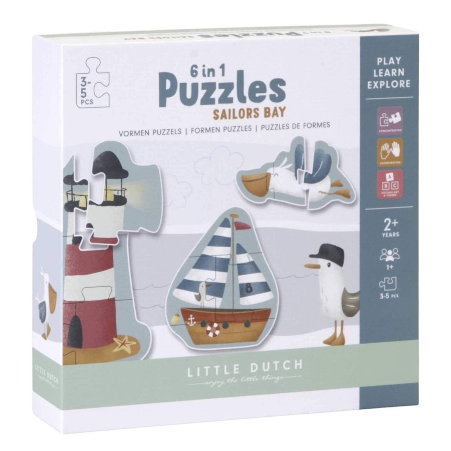 Outdoor Little Dutch Outdoor Games | 6 In 1 Puzzles Sailors Bay