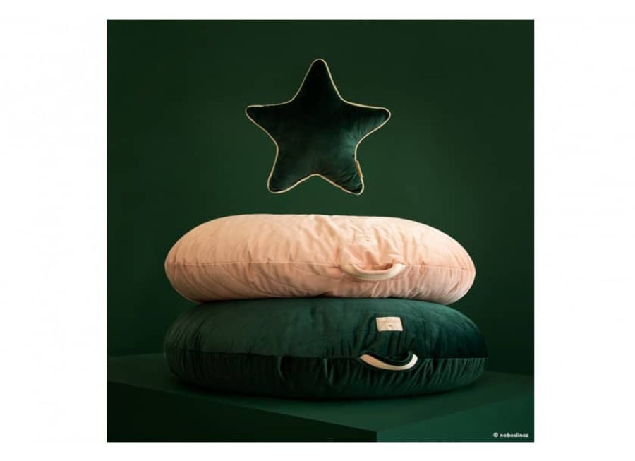 Nursery & Interior Nobodinoz Cushions | Aristote Cushion Velvet Jungle Green