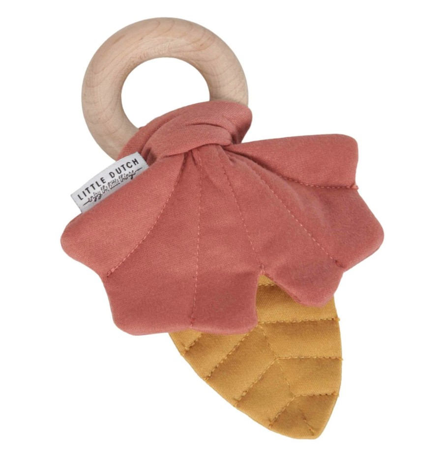 Toys & Play Little Dutch Newborn Gifts | Crinkle Toy Leaves Pure & Nature - Dark Pink