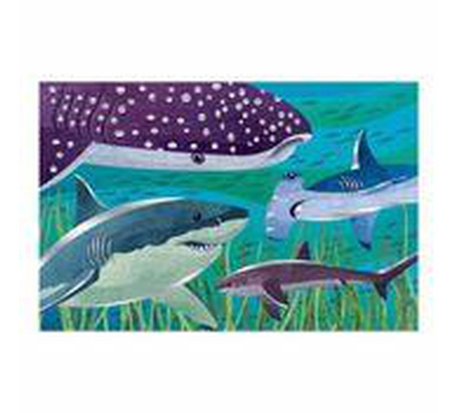 Toys & Play Mudpuppy Puzzles & Games | Sharks Foil Puzzle