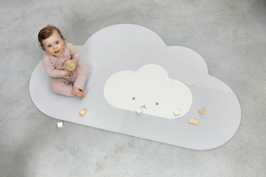 Nursery & Interior Quut Playmats | Play Mat - Cloud Small 145X90 (Grey)