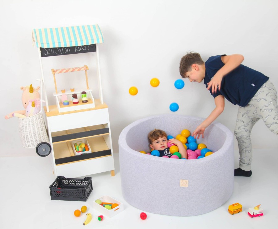 Toys & Play Misioo Ball Pits | Grey Ball Pit 90X40 | Rainbow