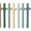 Outdoor Liewood Picnic Tupperware & Blankets | Badu Straws 10 Pack - Surf Blue Multi Mix