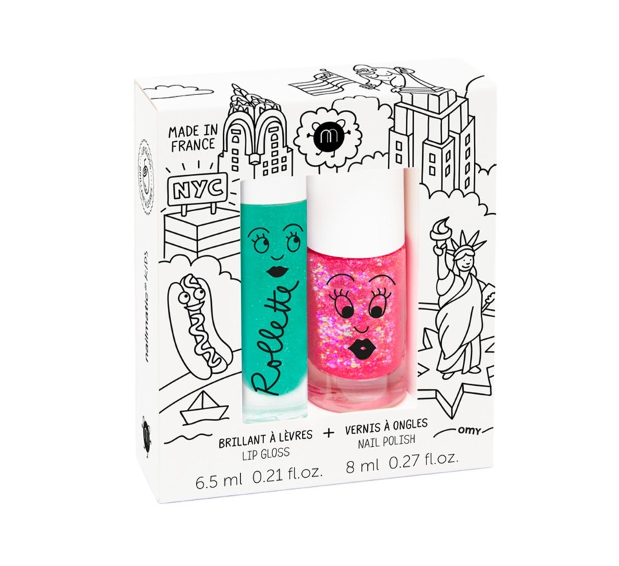 Clothing & Accessories Nailmatic Kids Beauty | New York - Rollette Nail Polish Duo Set