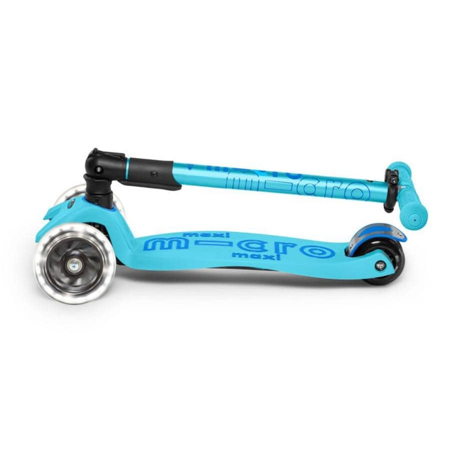 Outdoor Micro Scooter Scooters | Micro Maxi Deluxe Foldable Led - Bright Blue