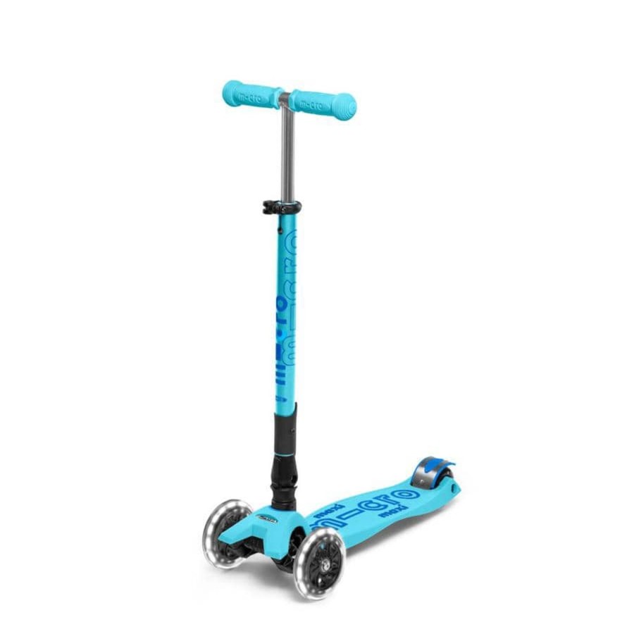 Outdoor Micro Scooter Scooters | Micro Maxi Deluxe Foldable Led - Bright Blue