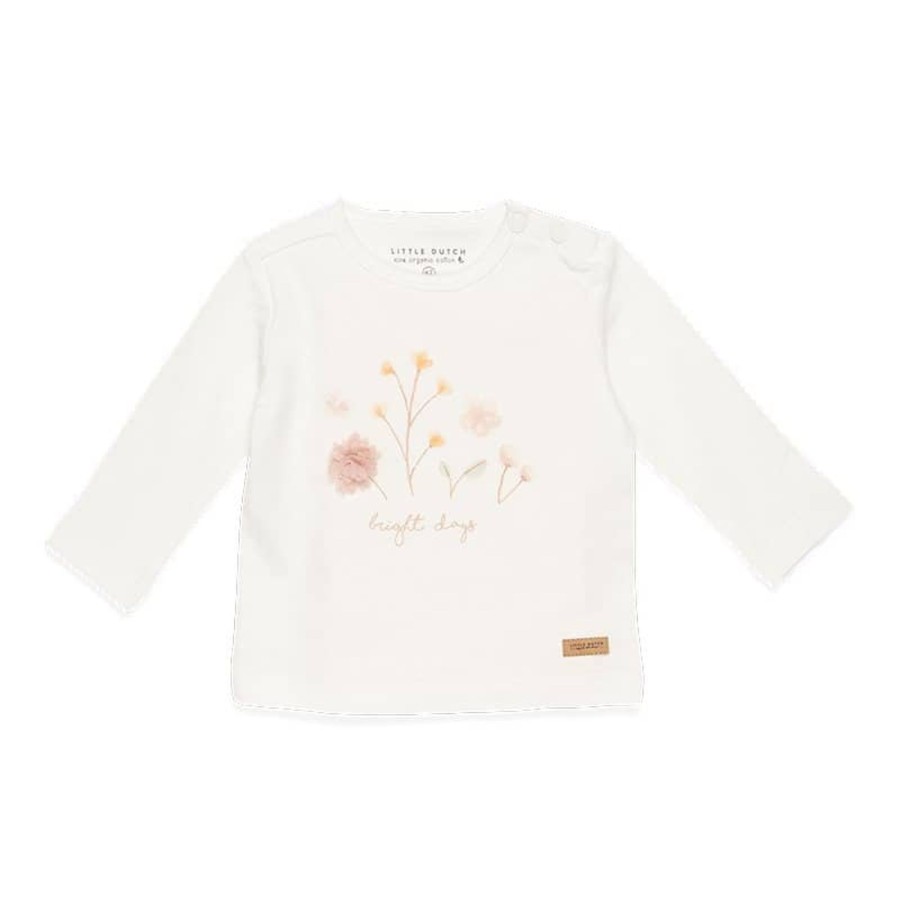 Clothing & Accessories Little Dutch Baby 0-2 Years | T-Shirt Long Sleeves Flowers White