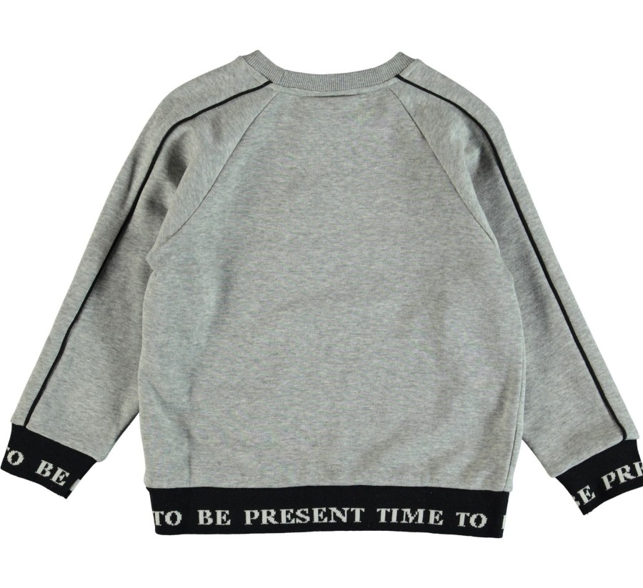 Clothing & Accessories Molo Boys 2-12 Years | Meek Grey Melange Sweatshirt