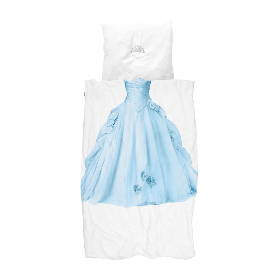 Nursery & Interior Snurk Duvet & Pillowcases | Princess (Blue) - Organic Bed Linen Set