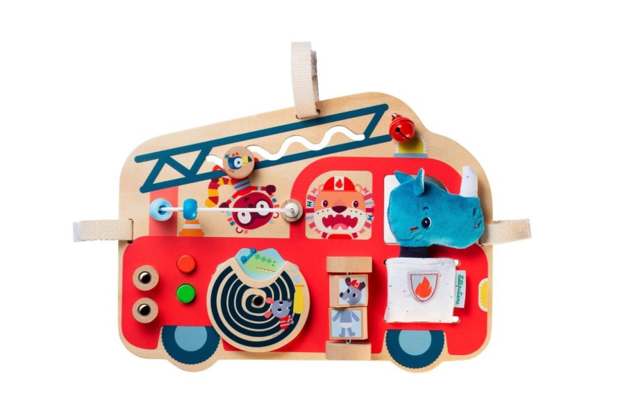 Toys & Play Lilliputiens Activity Toys | Wooden Activity Board Fire Truck