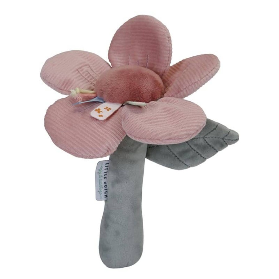 Mealtimes & Care Little Dutch Pram Accessories | Rattle Toy Pink Flower