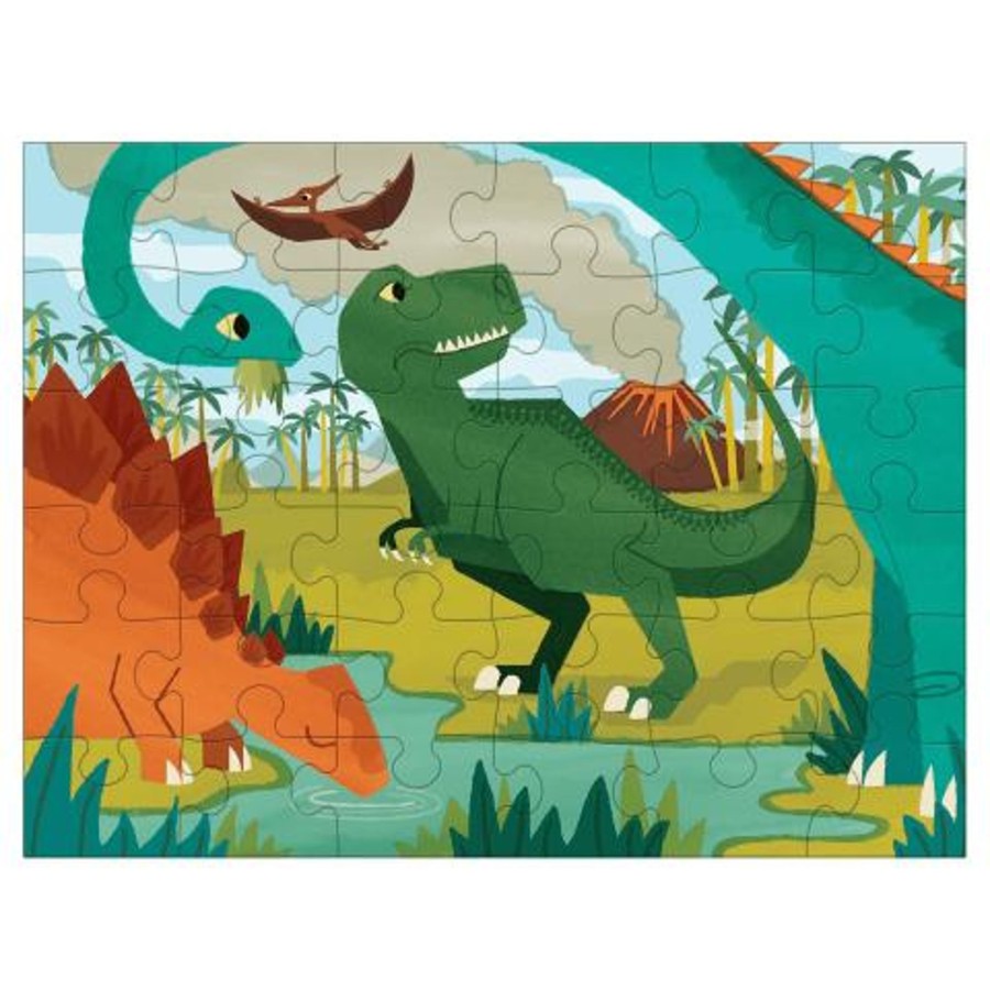 Toys & Play Mudpuppy Puzzles & Games | Dinosaur Park Puzzle To Go In Fabric Travel Bag