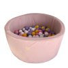 Toys & Play Misioo Ball Pits | Pink Velvet Ball Pit 90X40 | Violets/Pink/Yellow