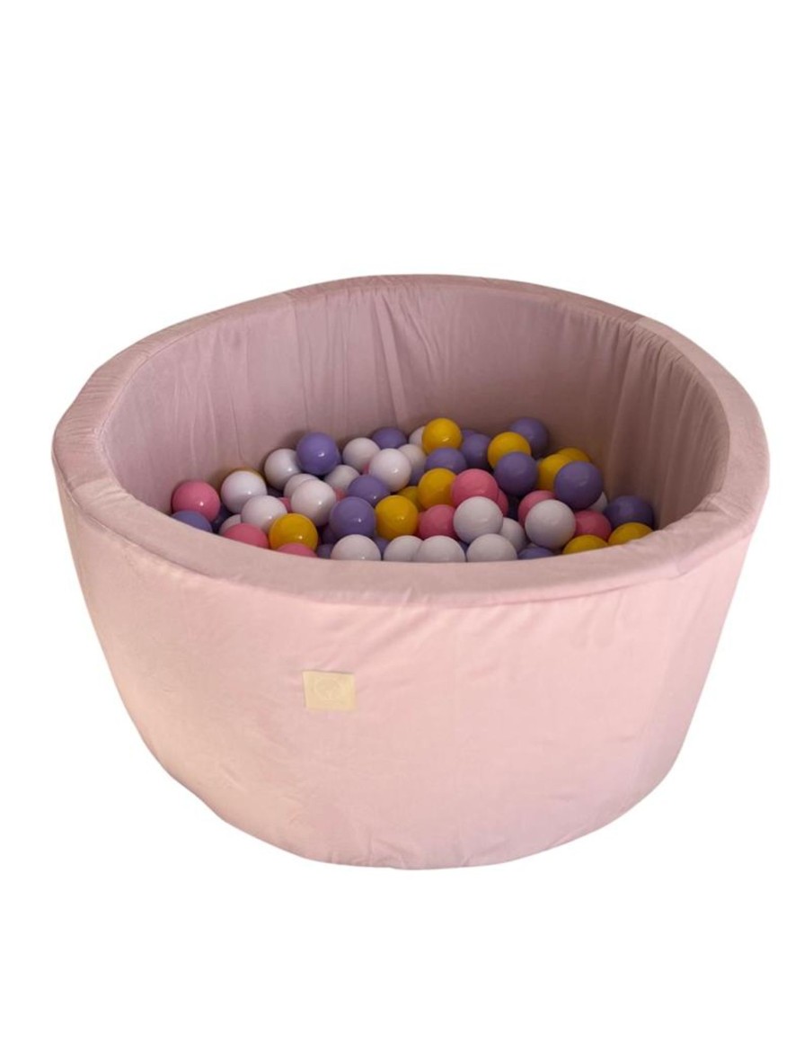 Toys & Play Misioo Ball Pits | Pink Velvet Ball Pit 90X40 | Violets/Pink/Yellow