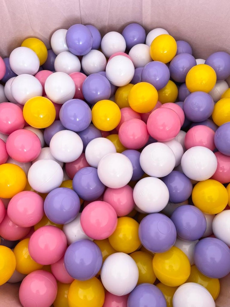 Toys & Play Misioo Ball Pits | Pink Velvet Ball Pit 90X40 | Violets/Pink/Yellow