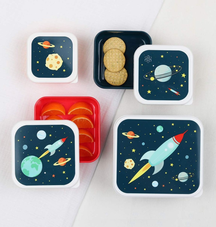 Outdoor A Little Lovely Company Picnic Tupperware & Blankets | Lunch & Snack Box Set - Space