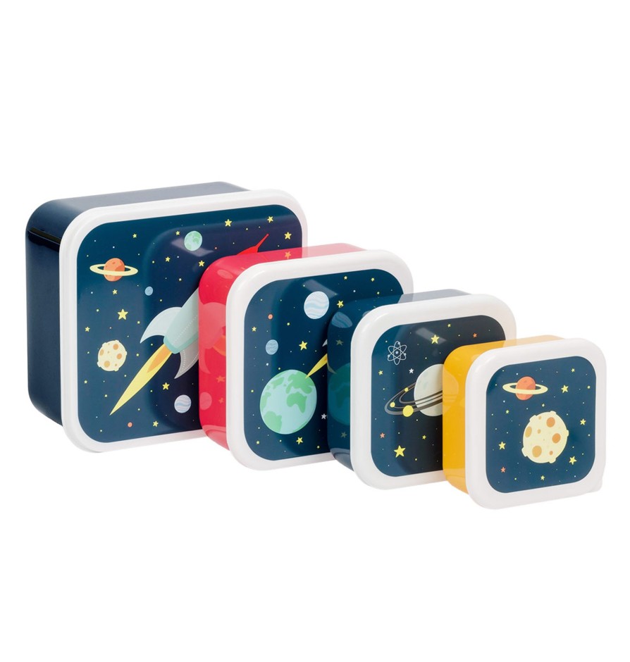 Outdoor A Little Lovely Company Picnic Tupperware & Blankets | Lunch & Snack Box Set - Space