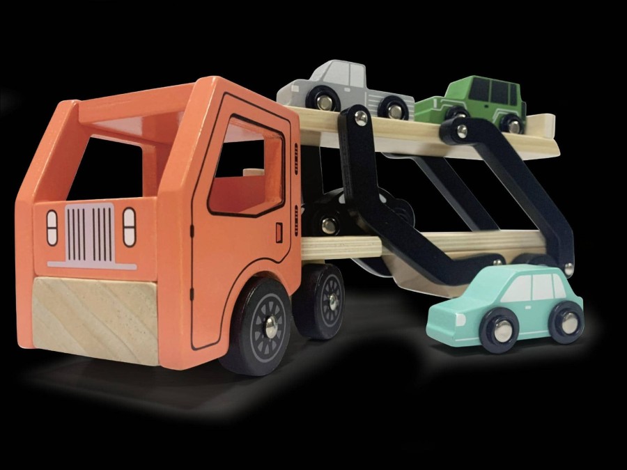 Toys & Play Gerrardo's Cars & Transport | Wooden Truck With Cars