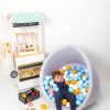 Toys & Play Misioo Ball Pits | Grey Ball Pit 90X40 | Rainbow Blues