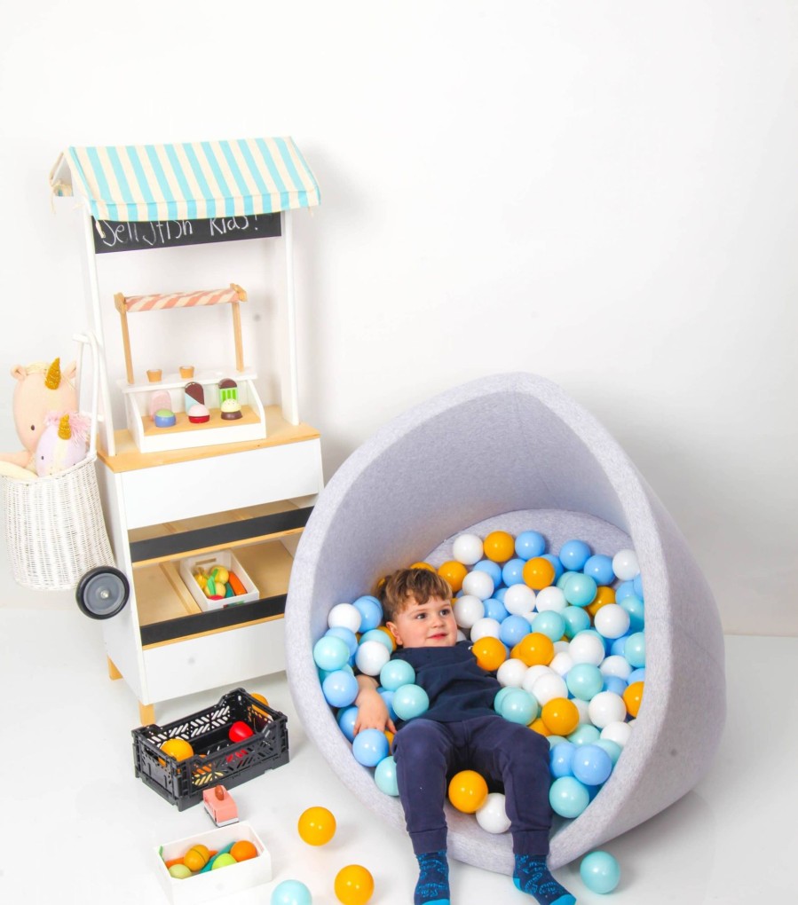 Toys & Play Misioo Ball Pits | Grey Ball Pit 90X40 | Rainbow Blues