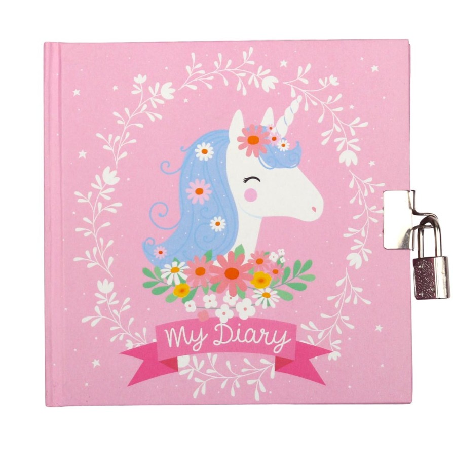 Clothing & Accessories A Little Lovely Company Pencil Cases & Stationery | My Diary - Unicorn