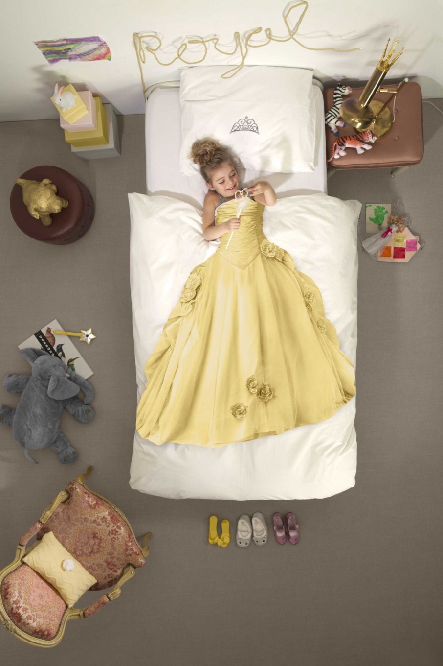 Nursery & Interior Snurk Duvet & Pillowcases | Princess (Yellow) - Organic Bed Linen Set