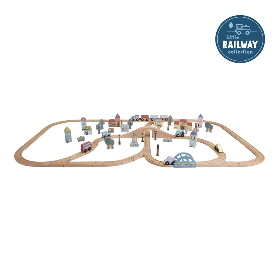 Toys & Play Little Dutch Cars & Transport | Railway Train Xxl Set - Starter Kit