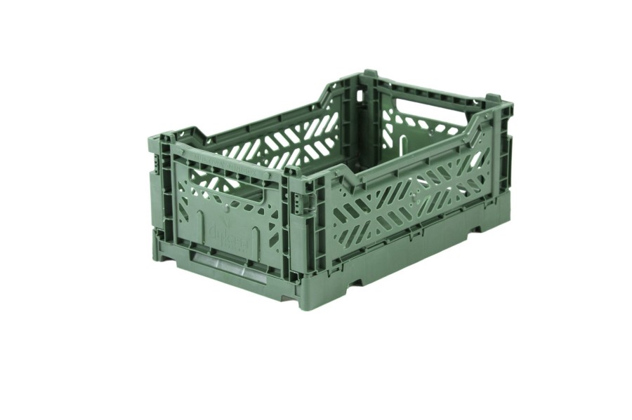 Nursery & Interior Aykasa Crates | Mini Folding Crate - Almond Green