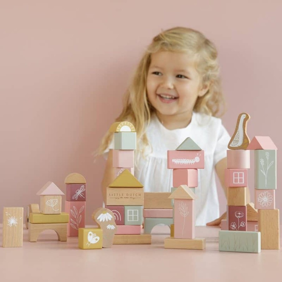 Toys & Play Little Dutch Wooden Toys | Building Blocks Pink