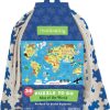 Toys & Play Mudpuppy Puzzles & Games | Map Of The World Puzzle To Go In Fabric Travel Bag