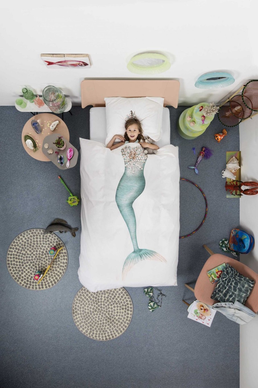 Nursery & Interior Snurk Duvet & Pillowcases | Mermaid - Organic Bed Linen Set