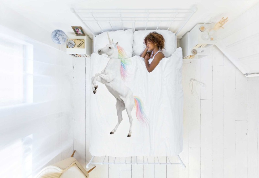 Nursery & Interior Snurk Duvet & Pillowcases | Unicorn - Organic Bed Linen Set (Double)