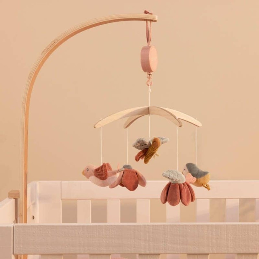 Nursery & Interior Little Dutch Mobiles | Wooden Music Mobile Flowers & Butterflies