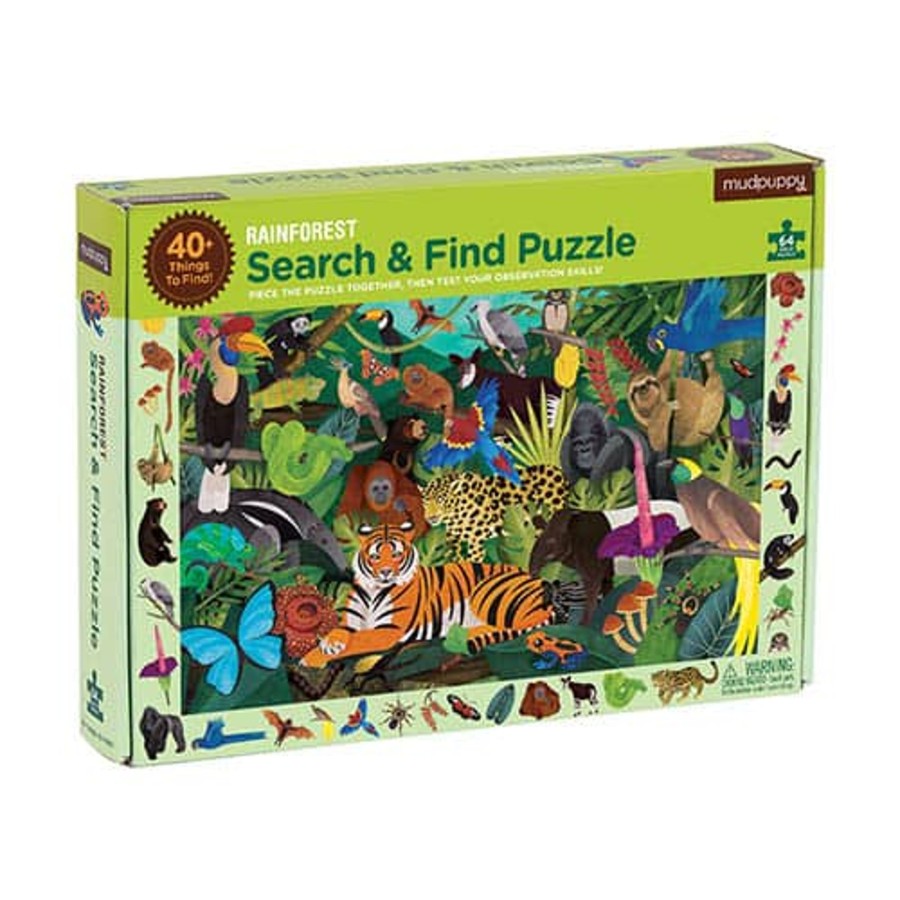 Toys & Play Mudpuppy Puzzles & Games | Rainforest Search & Find Puzzle