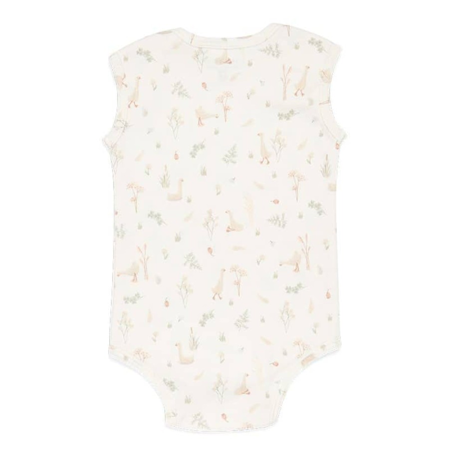 Clothing & Accessories Little Dutch Baby 0-2 Years | Bodysuit Sleeveless Little Goose White